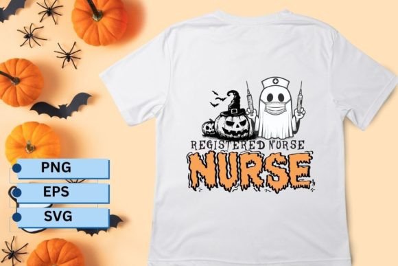 A Ghostly Halloween Nurse Design for Embroidery