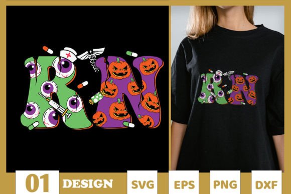 Evaluating Halloween RN Registered Nurse PNG for Real Embroidery