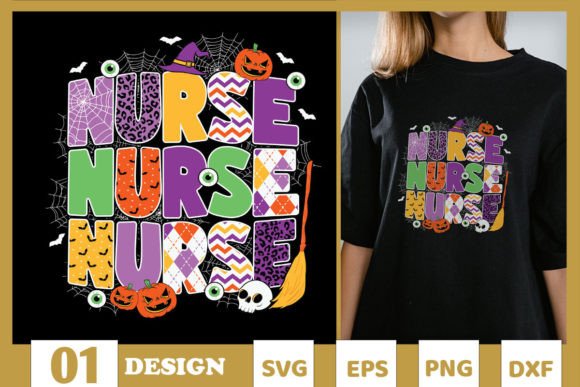 Nurse Nurse Halloween: A Sublimation PNG for Embroidery Projects