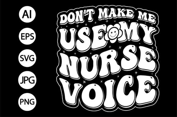 Nurse T-Shirt Design: A Retro Wavy Statement