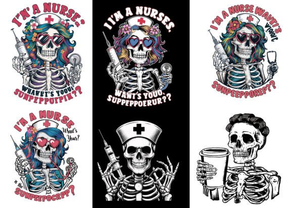 Sassy Nurse Skeleton Designs: A Designer's Review for Embroidery