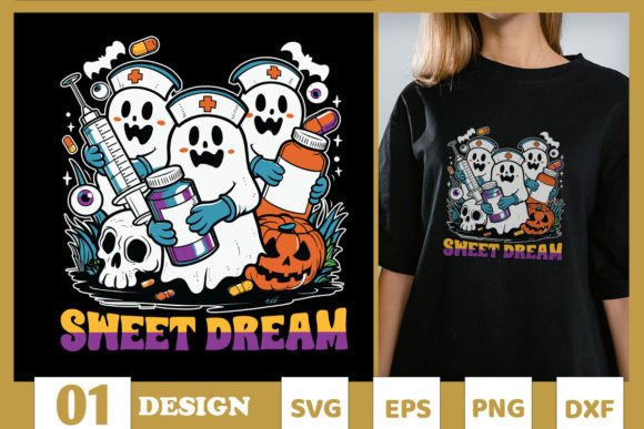 Sweet Dream Spooky Nurse Halloween PNG Design Review